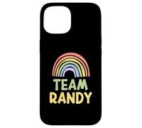 Happy Colorful Team Randy Rainbow Pride Green Yellow Coque pour iPhone 15