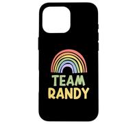 Happy Colorful Team Randy Rainbow Pride Green Yellow Coque pour iPhone 16 Pro Max