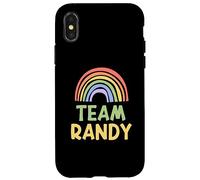 Happy Colorful Team Randy Rainbow Pride Green Yellow Coque pour iPhone X/XS