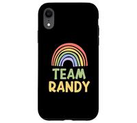 Happy Colorful Team Randy Rainbow Pride Green Yellow Coque pour iPhone XR