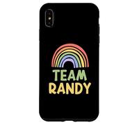 Happy Colorful Team Randy Rainbow Pride Green Yellow Coque pour iPhone XS Max