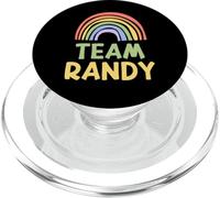 Happy Colorful Team Randy Rainbow Pride Green Yellow PopSockets PopGrip pour MagSafe