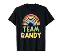 Happy Colorful Team Randy Rainbow Pride Green Yellow T-Shirt