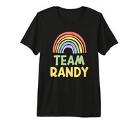 Happy Colorful Team Randy Rainbow Pride Green Yellow T-Shirt Haut de Gamme