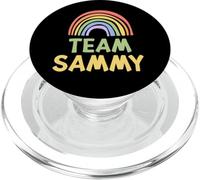 Happy Colorful Team Sammy Rainbow Pride Green Yellow PopSockets PopGrip pour MagSafe