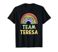 Happy Colorful Team Teresa Rainbow Pride Green Yellow T-Shirt