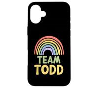 Happy Colorful Team Todd Rainbow Pride Green Yellow Coque pour iPhone 16 Plus