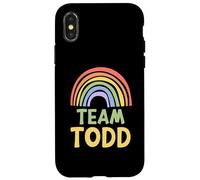 Happy Colorful Team Todd Rainbow Pride Green Yellow Coque pour iPhone X/XS