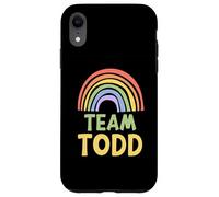 Happy Colorful Team Todd Rainbow Pride Green Yellow Coque pour iPhone XR