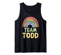 Happy Colorful Team Todd Rainbow Pride Green Yellow Débardeur