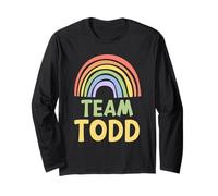 Happy Colorful Team Todd Rainbow Pride Green Yellow Manche Longue