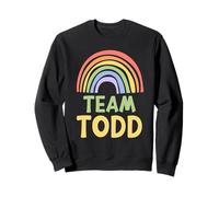 Happy Colorful Team Todd Rainbow Pride Green Yellow Sweatshirt