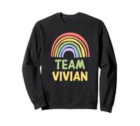 Happy Colorful Team Vivian Rainbow Pride Green Yellow Sweatshirt