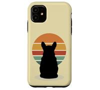 Happy Corgi Chien Rétro Coucher de Soleil Coloré Animal Art Coque pour iPhone 11