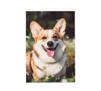 Happy Corgi Drapeaux de chien pour l'extérieur 6 x 0,9 m - Drapeau de jardin vertical double face - Bannière de vacances avec œillets - Drapeau de maison pour pelouse, porche, décoration d'intérieur
