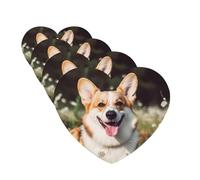 Happy Corgi Lot de 4 désodorisants de voiture personnalisés pour homme et femme - Tablettes d'aromathérapie à suspendre - Cartes parfumées pour armoire de salle de bain
