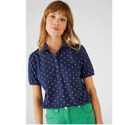 Happy D by Damart - Polo maille piquée - Marine Pois 38/40