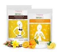 Happy Detox Tea - Thé et Infusion Detox Agrumes & Cure Minceur Amande et Vanille - 56 Sachets - cure de 28 jours