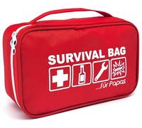 Happy DIKDIK® Sac de survie rouge pour papas, imprimé polyester, avec guide gratuit, CARRIER_BAG_CASE