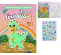 Happy Dinosaurs - Coloriage, autocollants, panorama