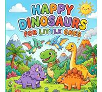 Happy Dinosaurs for little ones: My First Dinosaur Coloring Book for Kids Ages 2-5: 50 Big and Easy Designs for Early Learning and Fine Motor Skills