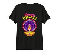 Happy Diwali Deepavali pour l'hindouisme Indien Dipavali T-Shirt Haut de Gamme