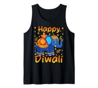 Happy Diwali Elephant Deepavali pour Hindouisme Indien Diwali Débardeur
