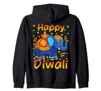 Happy Diwali Elephant Deepavali pour Hindouisme Indien Diwali Sweat à Capuche