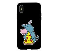 Happy Donkey Pelle à Pizza câline Coque pour iPhone X/XS