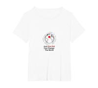 Happy Dot Day : Un Point Peut Changer Le Monde T-Shirt, Femme Grandes Tailles, Blanc, 4X
