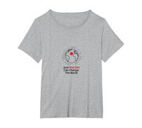 Happy Dot Day : Un Point Peut Changer Le Monde T-Shirt, Femme Grandes Tailles, Gris Chiné, 4X