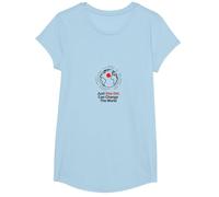 Happy Dot Day : Un Point Peut Changer Le Monde T-Shirt, Fille, Bleu Céleste, XS