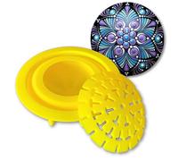 Happy Dotting Company Moule rond en silicone en forme de pierre avec cloche