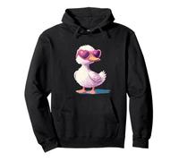 Happy Duck avec cœur et jolie tenue de lunettes de soleil Sweat à Capuche