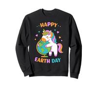 Happy Earth Day Licorne étreignant la planète Sweatshirt