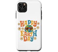 Happy Earth Day Retro 70s Groovy Globe Heart Lunettes de Soleil Coque pour iPhone 11 Pro Max