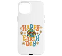 Happy Earth Day Retro 70s Groovy Globe Heart Lunettes de Soleil Coque pour iPhone 15 Plus