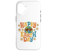 Happy Earth Day Retro 70s Groovy Globe Heart Lunettes de Soleil Coque pour iPhone 16