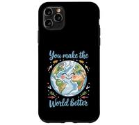 Happy Earth, Vous Rendez Le Monde Meilleur, Une planète Positive Coque pour iPhone 11 Pro Max