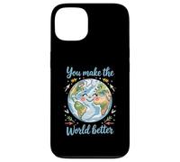 Happy Earth, Vous Rendez Le Monde Meilleur, Une planète Positive Coque pour iPhone 13