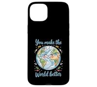 Happy Earth, Vous Rendez Le Monde Meilleur, Une planète Positive Coque pour iPhone 15 Plus