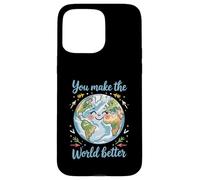Happy Earth, Vous Rendez Le Monde Meilleur, Une planète Positive Coque pour iPhone 15 Pro Max