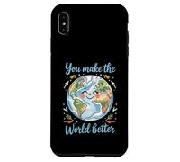 Happy Earth, Vous Rendez Le Monde Meilleur, Une planète Positive Coque pour iPhone XS Max