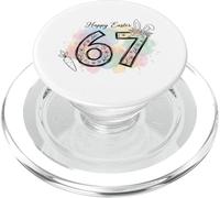 Happy Easter 67 Oreilles de Lapin Florales Carotte Célébration PopSockets PopGrip pour MagSafe