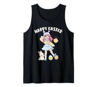 Happy Easter - Adorable Lapin animé Fille Kawaii Pâques Débardeur