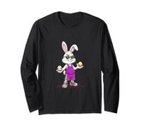 Happy Easter Basketball Bunny 6 7 Oeufs Kawaii Manche Longue