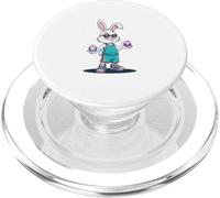 Happy Easter Basketball Bunny 6 7 Oeufs Kawaii PopSockets PopGrip pour MagSafe