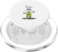 Happy Easter Basketball Bunny 6 7 Oeufs Kawaii PopSockets PopGrip pour MagSafe