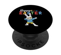 Happy Easter Bloc de Construction de Briques Lapin PopSockets PopGrip Adhésif