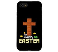 Happy Easter Block Building Brique Builder Jésus Croix Foi Coque pour iPhone SE (2020) / 7/8